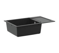 vidaXL Lavello Nero 780 x 500 mm 80% Quarzo e 20% Resina