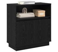 vidaXL Mobile con LED Rovere Nero 71x34,5x75 cm Legno ingegnerizzato