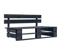 vidaXL Legno di Pino Impregnato Panca da Giardino con Pallet Stile Rustico Ecologica Robusta Panchina Interni Esterni Nero