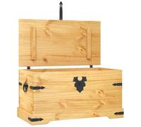 vidaXL Legno di Pino Messicano Cassapanca Corona Range Baule Cassa Panchina