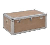 vidaXL Baule Portaoggetti in Massello di Abete 91x52x40cm Marrone