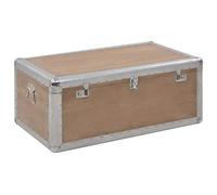 vidaXL Baule Portaoggetti in Massello di Abete 91x52x40cm Marrone