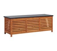 vidaXL Legno Massello di Eucalipto Cassapanca da Giardino Contenitore Portaoggetti da Esterni Baule per Patio Panca Arredo da Giardino 150x50x55 cm