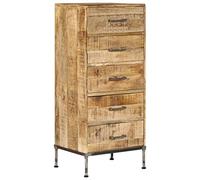 vidaXL Legno Massello di Mango Cassettiera Vintage Mobile Armadietto Credenza