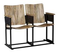 vidaXL Legno Massello di Mango e Acciaio Panca 2 Posti 102x55x83 cm Sedile