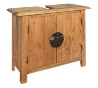 Mobile sottolavabo bagno massello di pino riciclato 70x32x63cm