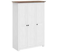 vidaXL Armadio a 3 Ante Bianco 118x50x171,5cm in Pino Panama Range