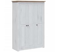 vidaXL Armadio a 3 Ante Bianco 118x50x171,5cm in Pino Panama Range