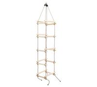 vidaXL Legno Massello di Pino Scala di Corda per Bambini 5 Gradini Gioco Arrampicata da Esterno Bambini 3+ Anni 200 cm e Fune PE