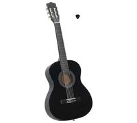vidaXL Legno Massello di Tiglio Chitarra Classica per Principianti 3/4 Adulti Bambini Elegante Strumento Musicale con Corde Nera 36"