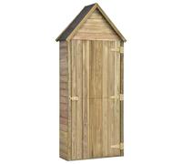 vidaXL Legno Pino Impregnato Capanno Attrezzi Giardino con Porta Robusto Pratico Casetta Strumenti Ripostiglio Deposito 69,5x32x178 cm Colore Naturale