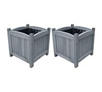 vidaXL Letti Rialzati da Giardino 2 pz 30x30x30 cm in Legno di Abete