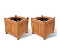 vidaXL Letti Rialzati da Giardino in Legno Set 2 pz 30 x 30 x 30 cm