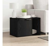 vidaXL Lettiera per gatti in rovere nero 60x40x40 cm in legno ingegnerizzato