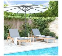 vidaXL Lettini Prendisole 2pz 199,5x60x74 cm in Legno Massello di Pino