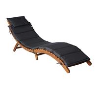 vidaXL Lettino Prendisole con Cuscino Rustico Pieghevole Robusto Elegante Ergonomico Sedia a Sdraio Relax Giardino Grigio Scuro Legno Massello Acacia