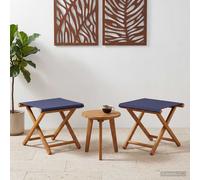 vidaXL Lettino 2 pcs Legno di Eucalipto Massello Blu