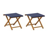 vidaXL Lettino 2 pcs Legno di Eucalipto Massello Blu