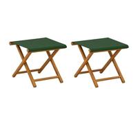vidaXL Lettino 2 pcs Legno di Eucalipto Massello Verde