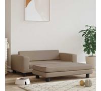 vidaXL Lettino Cani con Estensione Cappuccino 100x50x30 cm Similpelle