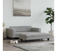 vidaXL Lettino Cani con Estensione Grigio Chiaro 100x50x30 cm Velluto