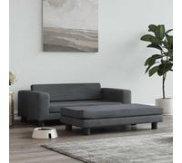 vidaXL Lettino Cani con Estensione Grigio Scuro 100x50x30 cm Velluto