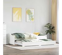 vidaXL Lettino con Rotelle senza Materasso IRUN Bianco 90x200 cm