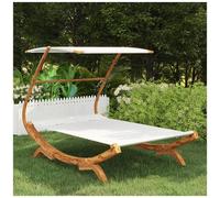 AX Amaca Campeggio Siesta Tettuccio Sole Riposo Crema Legno 165x198x140cm 313951