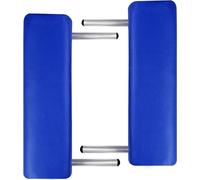 vidaXL Lettino da massaggio pieghevole a 2 zone con struttura in alluminio blu