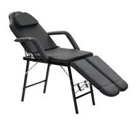 vidaXL Lettino da Massaggio Portatile in Similpelle 185x78x76cm Nero Letto Spa