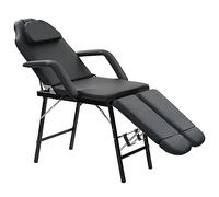 vidaXL Lettino da Massaggio Portatile in Similpelle 185x78x76cm Nero Letto Spa