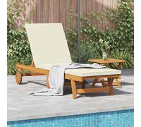 vidaXL Lettino da sole 2 pcs Marrone Legno di Acacia Massello