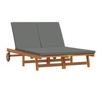 vidaXL Lettino da sole 2-persona Marrone 63 x 199 x 85 cm