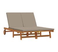 vidaXL Lettino da sole 2-persona Marrone 63 x 199 x 85 cm