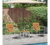 Lettino da sole 3 pcs Marrone