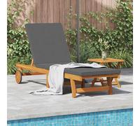 vidaXL Lettino da sole con cuscino 2 pcs Marrone 40 x 40 x 40cm