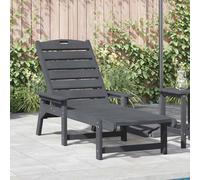 vidaXL Lettino da sole Grigio chiaro 195,5 x 53 x 98,5 cm HDPE