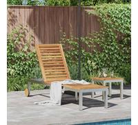 vidaXL Lettino da sole Olio Naturale Legno di Acacia Massello