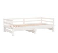 vidaXL Lettino Estraibile Senza Materasso Bianco 80x200 cm