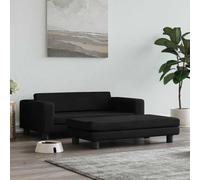 vidaXL Lettino per Cani con Estensione Nero 100x50x30 cm in Velluto