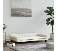 vidaXL Lettino per Cani Crema 100x50x21 cm in Velluto
