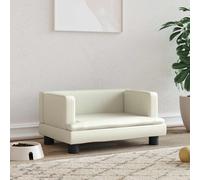 vidaXL Lettino per Cani Crema 60x40x30 cm in Similpelle
