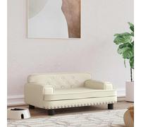 vidaXL Lettino per Cani Crema 70x45x30 cm in Similpelle