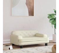 vidaXL Lettino per Cani Crema 70x45x30 cm in Similpelle