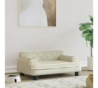 vidaXL Lettino per Cani Crema 70x45x30 cm in Velluto