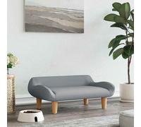 vidaXL Lettino per Cani Grigio Chiaro 70x40x24 cm in Tessuto