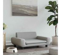 vidaXL Lettino per Cani Grigio Chiaro 70x45x33 cm in Velluto