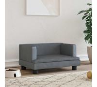vidaXL Lettino per Cani Grigio Scuro 60x40x30 cm in Velluto