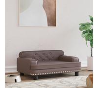 vidaXL Lettino per Cani Marrone 70x45x30 cm in Similpelle