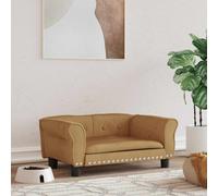 vidaXL Lettino per Cani Marrone 70x45x30 cm in Velluto